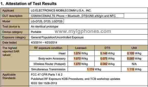 LG G3 Beat，G3迷你AT＆T，通过FCC