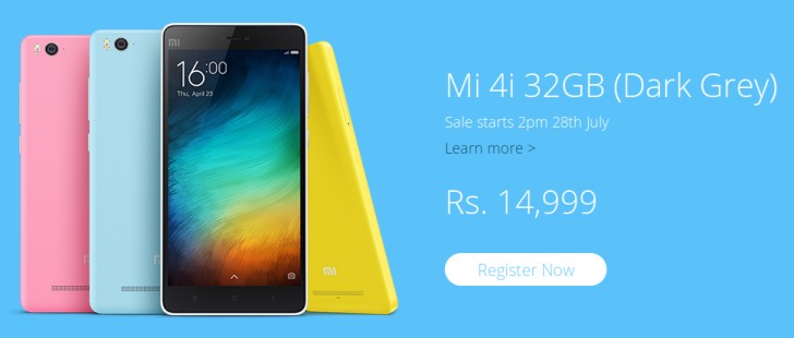 小米推出32GB MI 4i;售价235美元