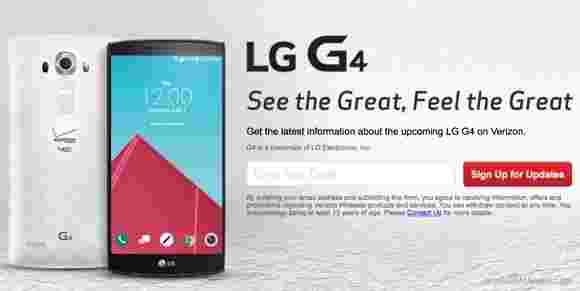 LG G4可能会在6月4日启动Verizon Wireless