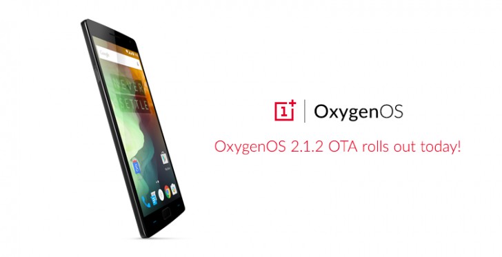 OnePlus 2开始获取overngenos 2.1.2更新