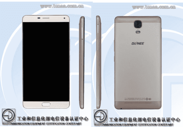 GIONEE GN8001带6英寸显示器和3GB RAM接收TENAA认证