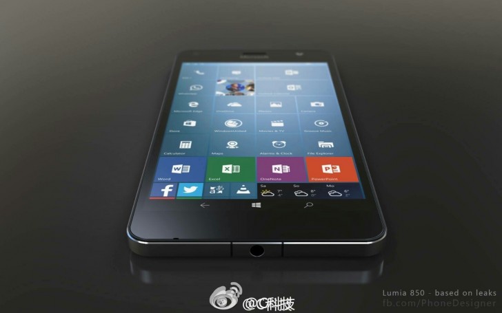 一些新的Lumia 850渲染在线泄漏以及熟悉的照片