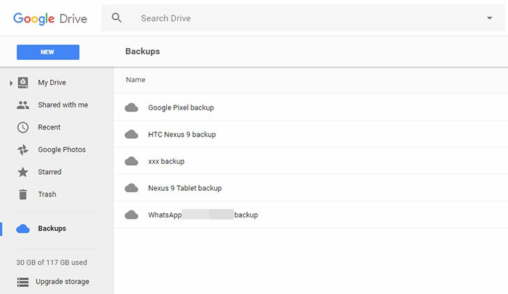 备份文件夹开始在Google Drive中显示，允许轻松管理