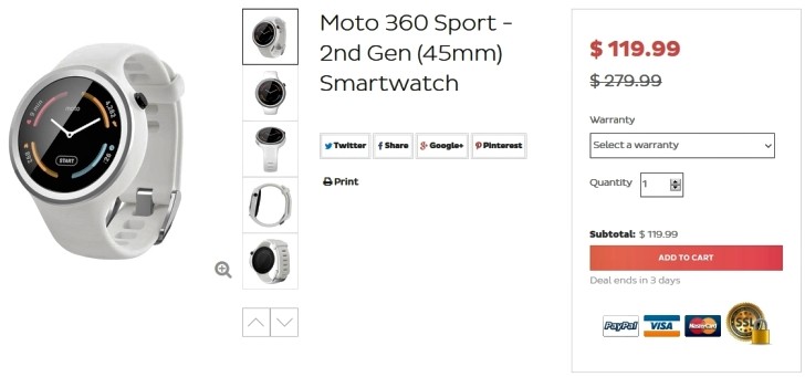 只需120美元即可拿起Moto 360 Sport