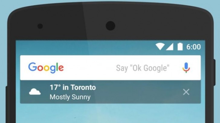 用于Android的Google App在搜索栏下添加了一个小透明小部件