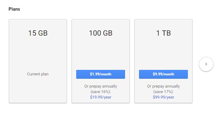 您现在可以通过使用年度结算来在Google Drive存储上节省高达17％的人