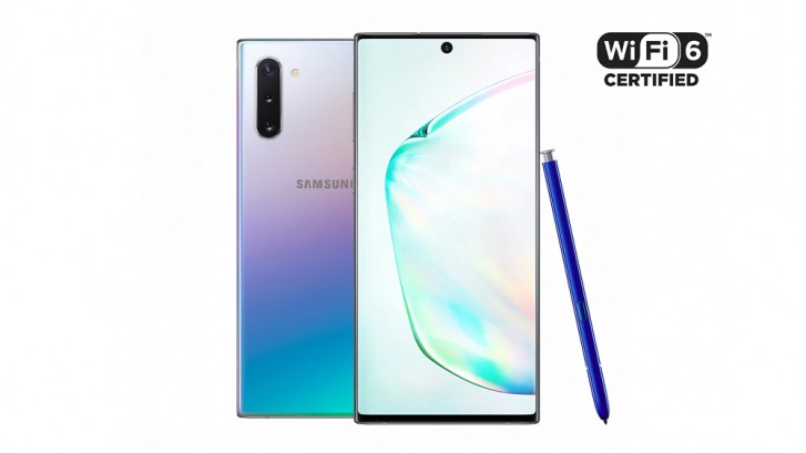 三星Galaxy Note10和Note10 +是第一个Wi-Fi认证的6智能手机