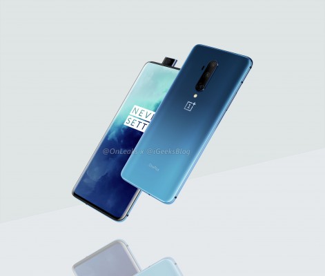 OnePlus 7T Pro按图像泄漏，显示雾霾蓝色