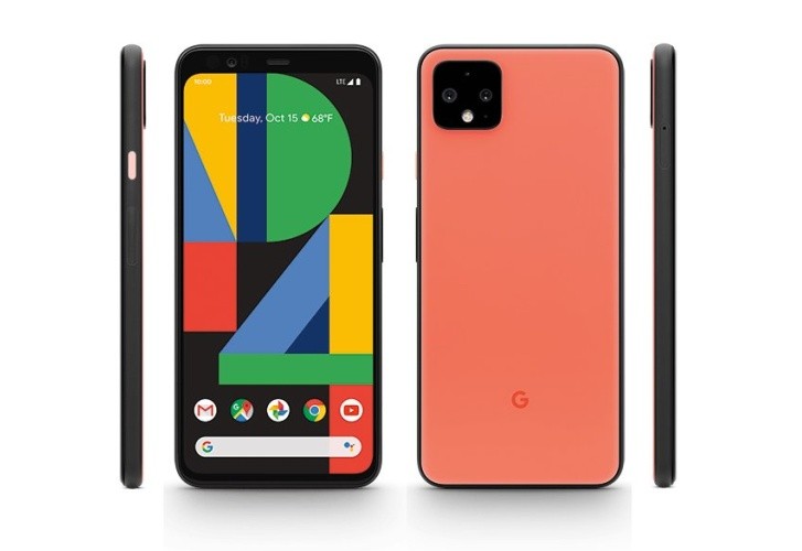 哦，所以Orange Google Pixel 4 XL所示渲染