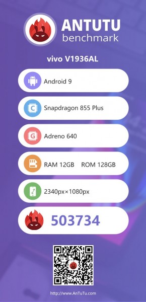 Vivo iqoo Neo 855+出现在antutu上，带12GB RAM和FHD +显示器