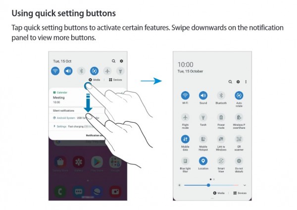 Samsung发布了Galaxy S10的更新用户手册，适用于Android 10