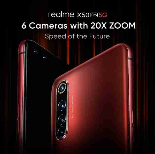 Realme在X50 Pro的预览站点上确认20x Zoom Quad CamerAs