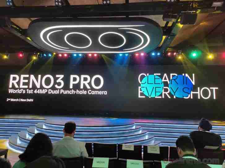 Oppo Reno3 Pro用44MP双自拍照相机宣布