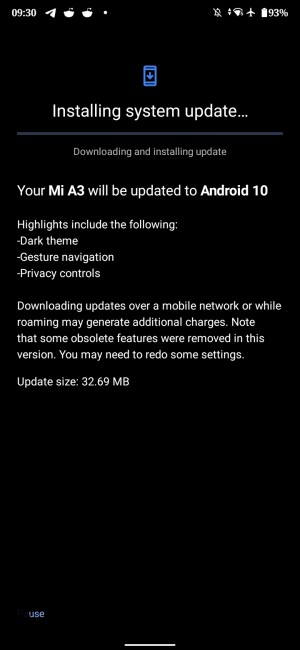 Xiaomi MI A3再次接收Android 10更新