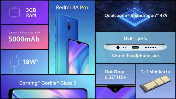 Redmi 8a Pro宣布 - 一个重创的8a双重