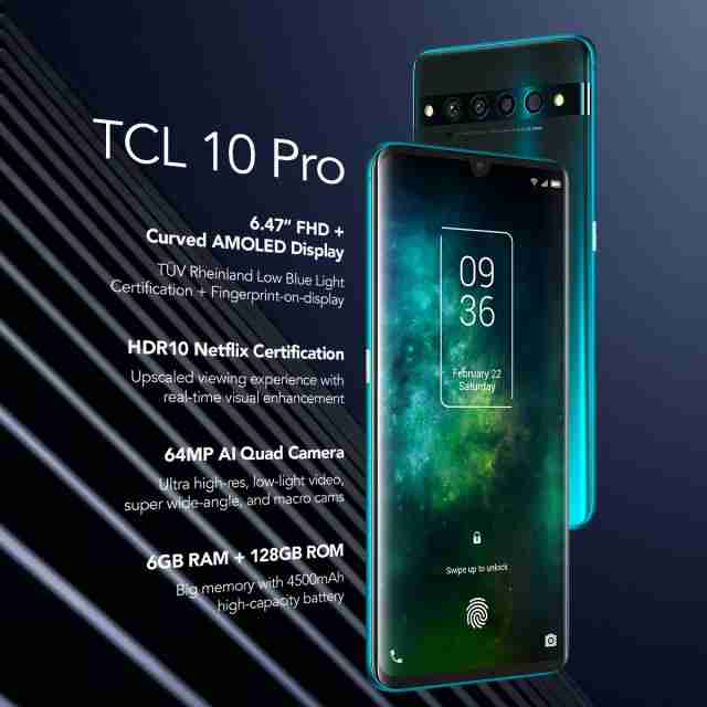 TCL 10 Pro和10L在5月19日起在北美开始销售