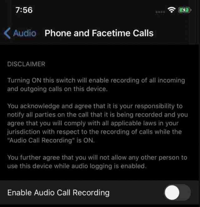 新泄漏建议使用到iOS 14的本机呼叫录音