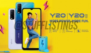 Vivo Y20，Y20i全规格和图像泄漏