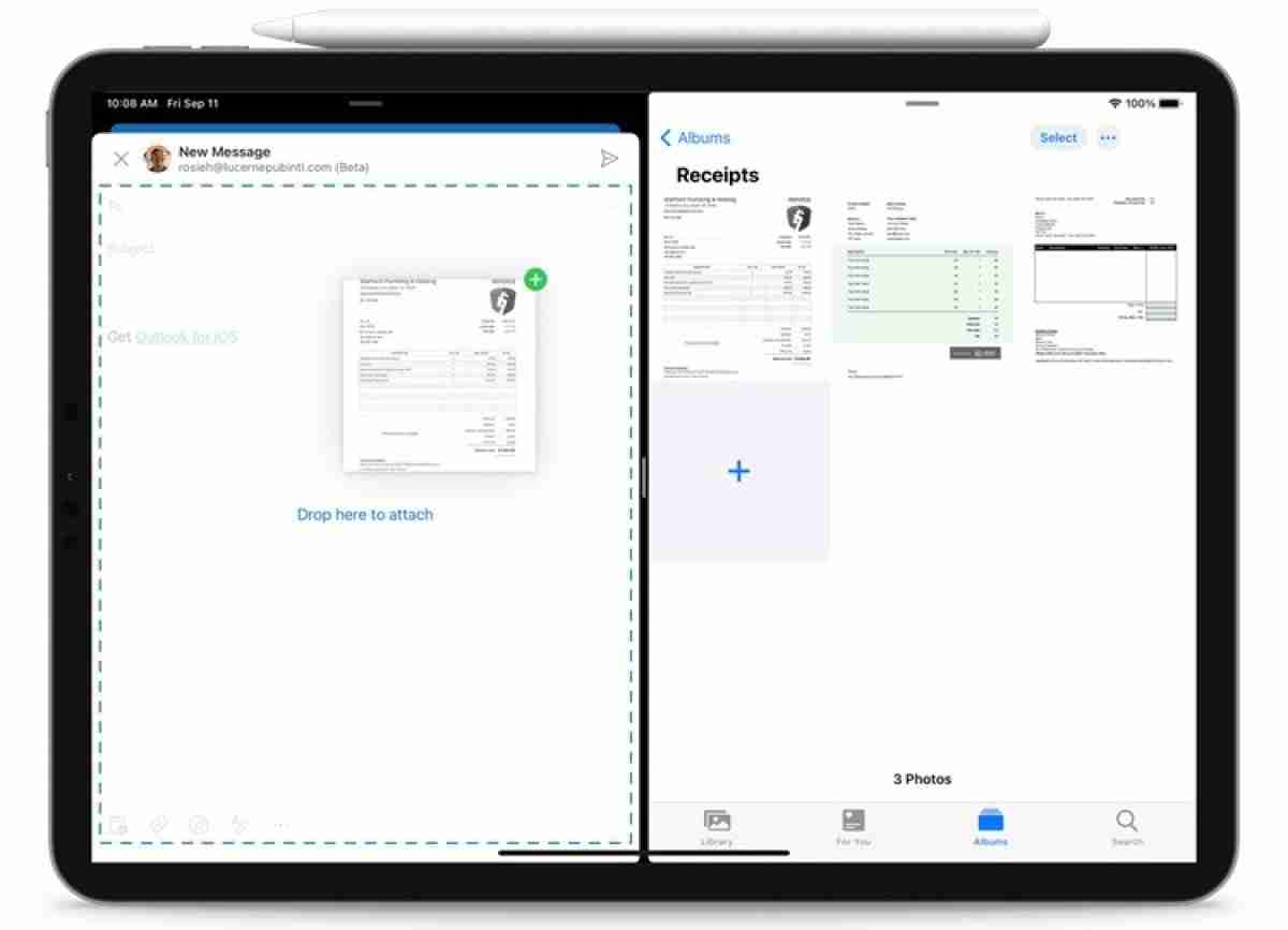 Microsoft Outlook for iPad获得支持，以将文件附加拖放