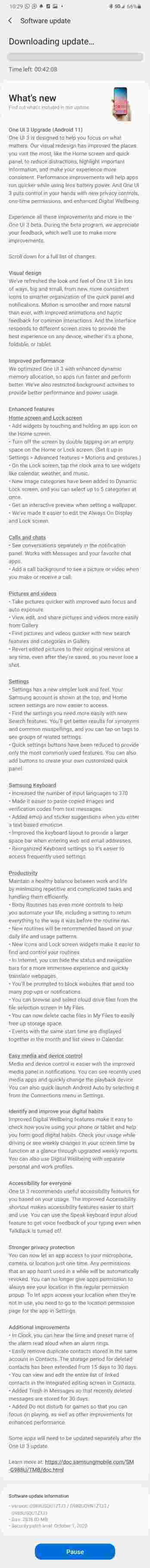 Samsung Galaxy S20，S20 +和S20 Ultra现在也获得了一个UI 3.0 Beta