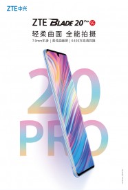 中兴刀片20 Pro 5G现在官方使用Snapdragon 765G和64MP四边形相机