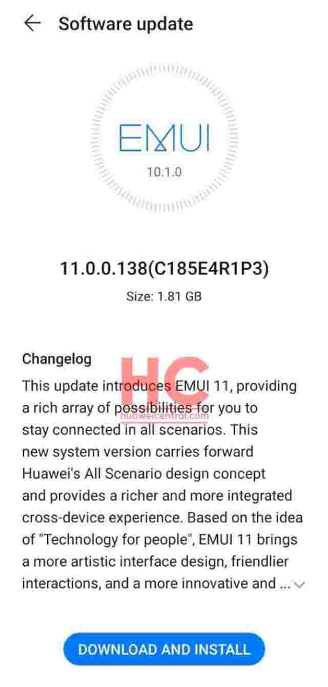 华为P30和Mate 20系列获得全球emui 11 Build