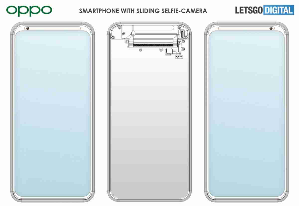 Oppo专利用Selfie相机滑动侧身智能手机